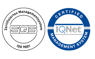 Zertifikate der Telma AG – ISO 9001:2015 (SQS/IQNet)
